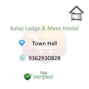 Balaji PG for Men Hostel Accommodation Rooms Town Hall 9362930828